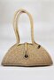 Mia Natural Wooden Beaded Straw Look Shoulder Bag - 2