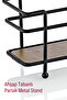 Metal Spice Rack Stand with Wooden Base - Spice Rack Organizer - 3