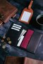 Genuine Leather Wallet with Passport Holder and Card Holder