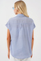 Women's Striped Short Sleeve Shirt 20324 - Indigo - 6