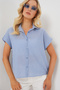 Women's Striped Short Sleeve Shirt 20324 - Indigo - 3