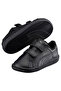 Kids Smash Leather V PS Trainers Sneakers - Black - 2