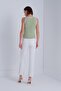 Bow Detailed Crew Neck Green Blouse - 5