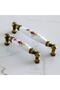 Porcelain Antique Antique Yellow 96 mm Furniture Kitchen Drawer Cabinet Handle Handle Handles - 4