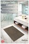 Cotton Woven Water Absorbent Bath Mat, Bathroom Rug Victoria 70 X 120 cm Brown - 4
