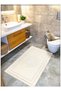 Cotton Woven Water Absorbent Bath Mat, Bathroom Rug Victoria 80 X 150 cm Cream