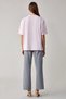 Lagertha Women's 100% Organic Cotton Thick Textured Oversize Fit Round Neck Light Pink T-Shirt - 5