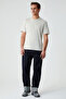 Solo Men's 100% Organic Cotton Thick Textured Comfort Fit Crew Neck Light Beige T-Shirt - 4