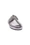 Women's Closed Toe Front Stoned Striped Fur Slippers 8453268 - 2