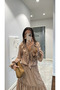 Mink Toulon Dress with Ruffle Collar - 204126 - 4