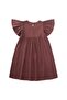 Robe Embroidered Linen Dress 2-7 Years Old Plum - 2