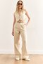 Women's Stone Vest Trousers Gabardine Suit Tkm-19000389