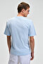 Provence Men's Crew Neck 100% Organic Cotton Regular Fit Blue T-Shirt - 6