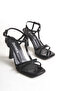 Women's Patent Leather Design Slim Elegant Strap Evening Dress and Casual High Heels
