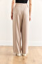 Women's Stone Button Detailed Zippered Flowy Wide Leg Pants Pnt-19000346 - 6