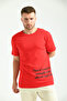 Red Printed Regular Fit T-Shirt - 5