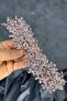 Light pink elisa beaded bridal henna crown hair and turban accessory - 7