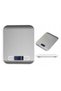 Electronic kitchen scale, flat, LCD screen, TARE function, 5kg / 1g, silver - 4