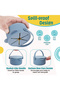 Silicone Snack Cup/Box with Lid - Blue - 2