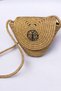 Lunera Stylish Accessory Detailed Straw, Front Detailed Crossbody Bag, Casual & Summer Style - 5
