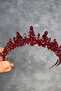 Burgundy Lycia Bead Embroidered Bridal Henna Crown