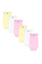 SleeveLess Romper/Bodysuit. Set of 6 - Pink, Lemon, Cream, 18-24 Months