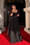 Organza Fabric Layered Evening Dress - Black - 5