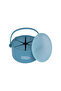 Silicone Snack Cup/Box with Lid - Blue