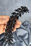 Black Laurel Bridal Crown Hair and Turban Accessory - 4