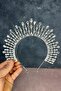 Silver Ayas High Party Bridal Henna Crown - 4