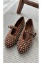 Disco Suede Tan Staple Stone Ballerinas - 3
