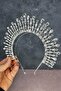 Silver Ayas High Party Bridal Henna Crown - 5