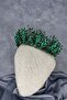 Emerald Green Elisa Design Beaded Bridal Henna Crown Hair Accessory - 8