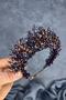 Plum Elisa Design Beaded Bridal Henna Crown Hair Accessory