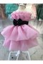 Strappy Bow Detailed Layered Girl's Evening Dress - 5