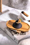 3-Piece Bamboo Oval Presentation and Serving Tray - Stylish Wood Look Tray, Oil Pot Base, Kitchen Bathroom - 5