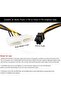 كابل محول طاقة مزدوج رباعي الدبابيس من Molex LP4 إلى 6 دبابيس PCI Express (عبوة من قطعتين) - 6