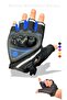Works Blue Short Half Finger Reflective Motorcycle Gloves En13594 Ce Certified Mw120M
