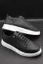 Men's Black Daily Flexible Comfortable Stitched Lightweight Stitched Sole Walking Guaranteed Sports Shoes Sneakers - 3