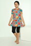 Girl's Tights Short Sleeve Star Patterned Hijab Swimsuit 1904-18