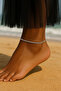 Non-Tarnish Steel Flat Italian Silver Anklet (Suitable for Use at Sea) - 2