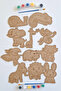 Paint, Have Fun, Discover - Educational Safari for Children 11 Piece Wooden Painting Set