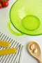 Acrylic Green Pasta Strainer & Vegetable Fruit Strainer - 4