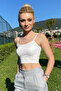 Oval Neck Flexible Lycra Crop Bustier