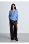Pointed collar oversize sweater - 2