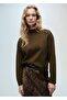 Zippered perkins collar sweater