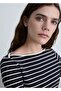 Striped boat neck T-shirt - 8