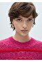 Two-Color Openwork Knitwear Sweater - 7