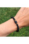 MULTI 17.8cm Raw Black Tourmaline Black Tourmaline bracelet, 6mm wrist mara, protection, grounding, - 3