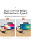 محول USB 2 في 1 - محول USB من النوع A أنثى إلى النوع C وMicro USB ذكر، أسود - 3